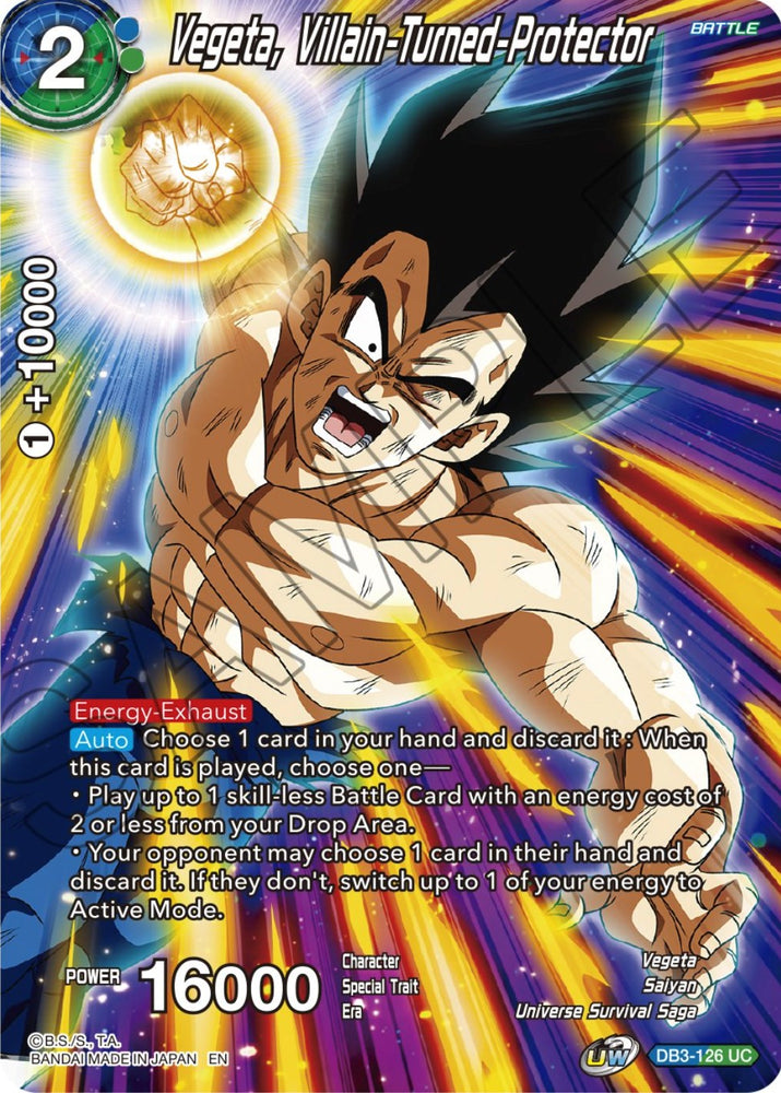 Vegeta, Villain-Turned-Protector (DB3-126) [Theme Selection: History of Vegeta]