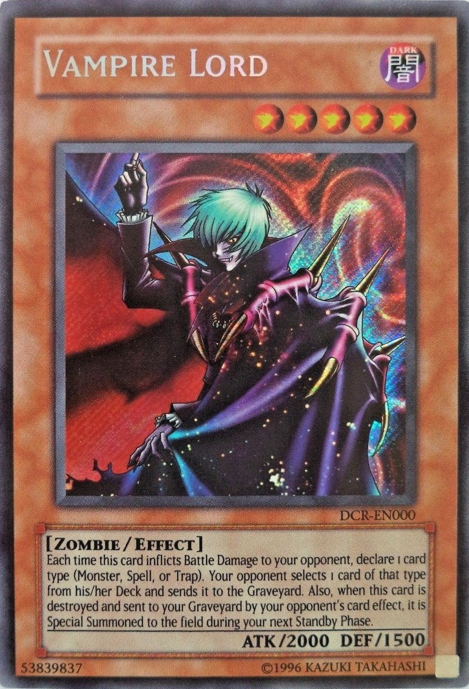 Vampire Lord [DCR-EN000] Secret Rare