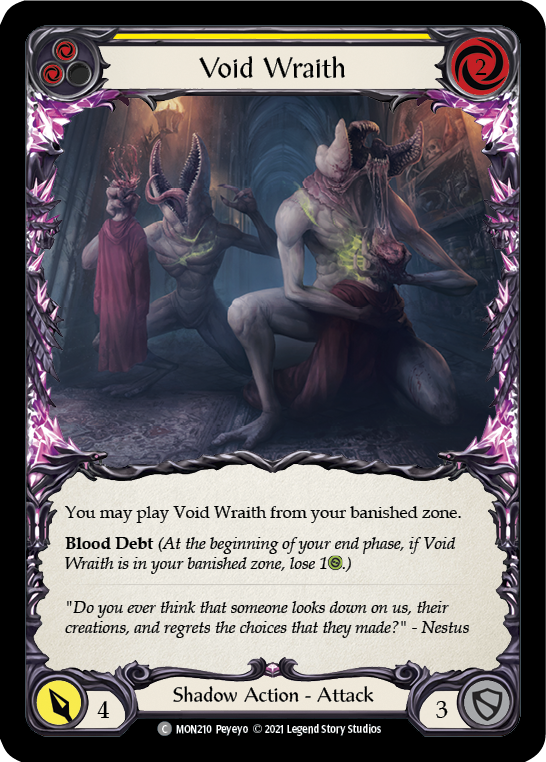 Void Wraith (Yellow) [MON210-RF] (Monarch)  1st Edition Rainbow Foil