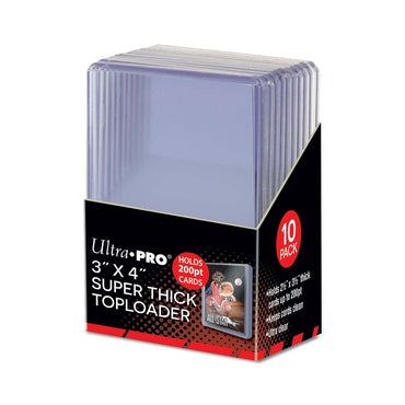 Ultra PRO: Toploader - 3" x 4" (10ct - Super Thick Toploader 200pt)