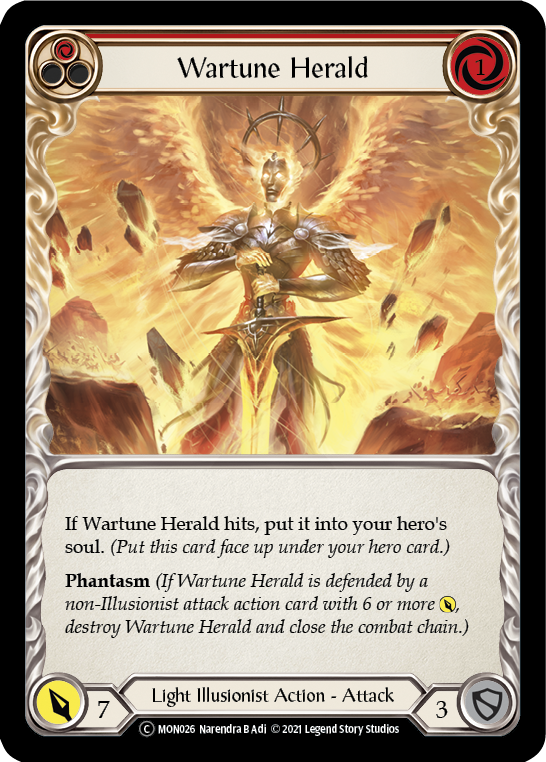 Wartune Herald (Red) [U-MON026-RF] (Monarch Unlimited)  Unlimited Rainbow Foil