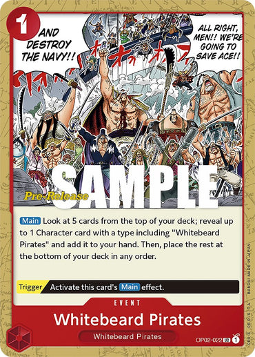 Whitebeard Pirates [Paramount War Pre-Release Cards]