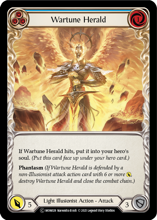 Wartune Herald (Blue) [U-MON028-RF] (Monarch Unlimited)  Unlimited Rainbow Foil