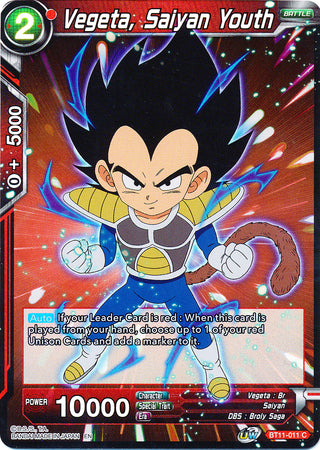 Vegeta, Saiyan Youth (BT11-011) [Vermilion Bloodline 2nd Edition]