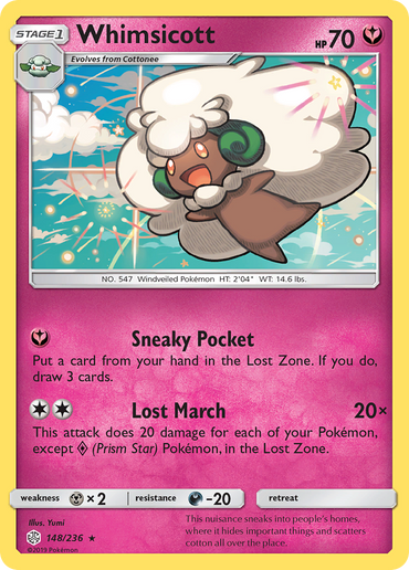 Whimsicott (148/236) [Sun & Moon: Cosmic Eclipse]