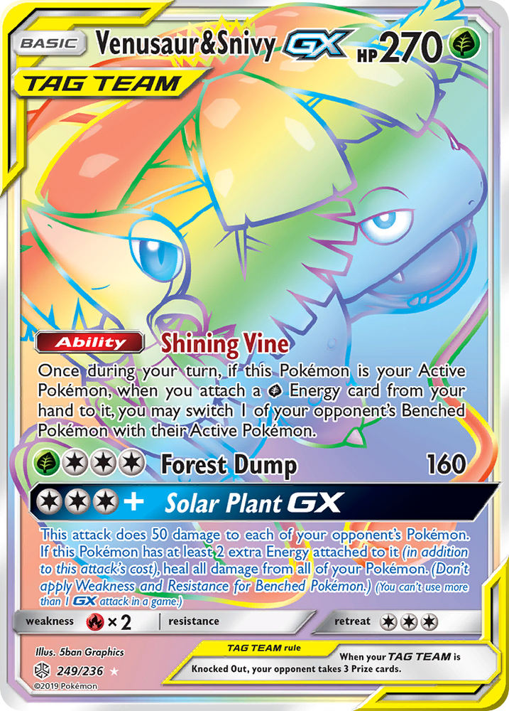 Venusaur & Snivy GX (249/236) [Sun & Moon: Cosmic Eclipse]