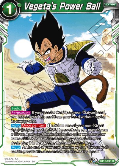 Vegeta's Power Ball (BT15-090) [Saiyan Showdown]