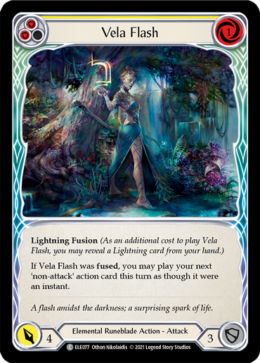 Vela Flash (Yellow) [ELE077] (Tales of Aria)  1st Edition Rainbow Foil